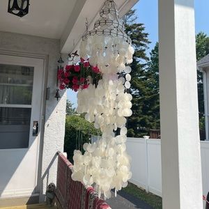 Vintage Hanging Three Tier Capiz Shell